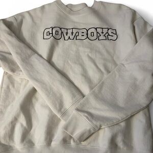 47 Cowboys Cream Crewneck Sweater